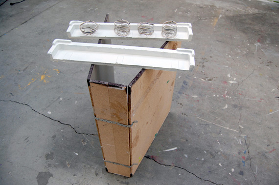 wood, styrofoam, metal grid, 2009